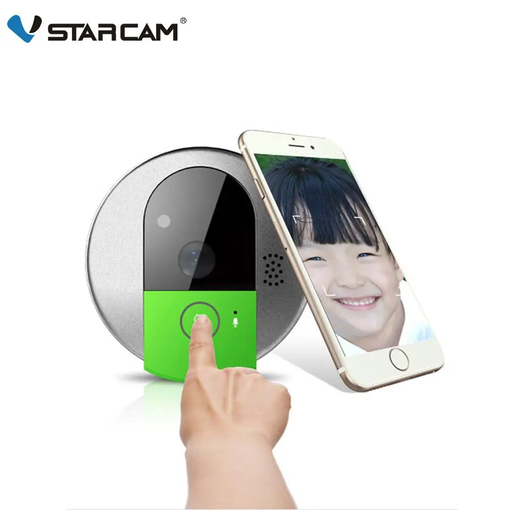 Vstarcam Wireless Porta Campana Hd 720P Audio Bidirezionale Visione Notturna Ampio Angolo di Video