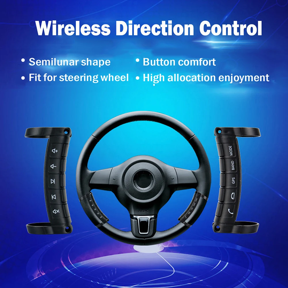 Wireless Bluetooth Car steering wheel remote controls use for Universal DVD navigation with direction control function