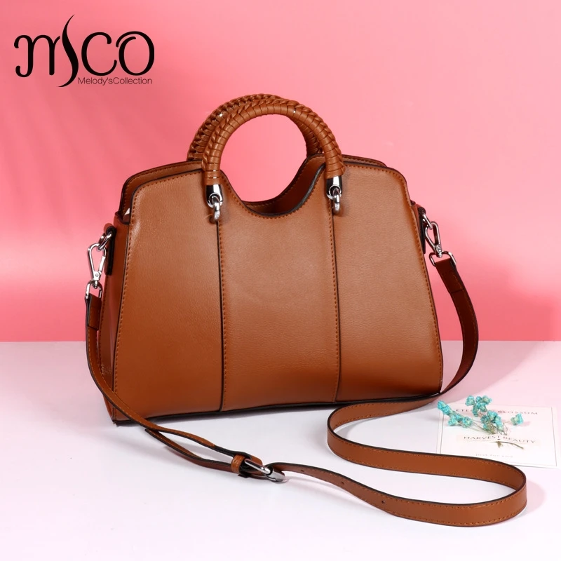 

High quality Women Brand 100% Genuine Leather Shell Totes Handbag Ladies Top-Handle Female Versatile Shoulder Crossbody Bags
