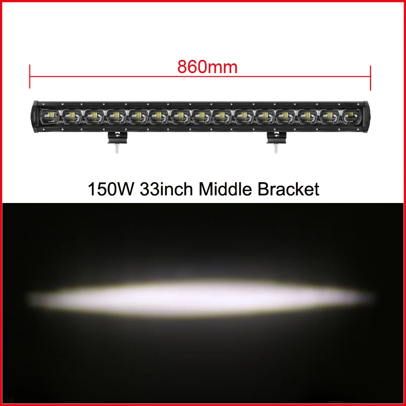 6D объектива 30 Вт 60 Вт 120 Вт 210 Вт однорядные светодиодный светильник бар для 4WD отражатели ATV для прицепа светодиодный светильник бар вождения светильник для внедорожники - Цвет: 33 Inch 150W x1