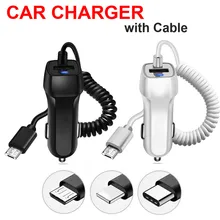 Автомобильное зарядное устройство USB с микрокабелем type-c для samsung S7 Edge S8 S9 Plus автомобильное зарядное устройство с кабелем для iphone 6 6s 7& 8 Plus X XS Max