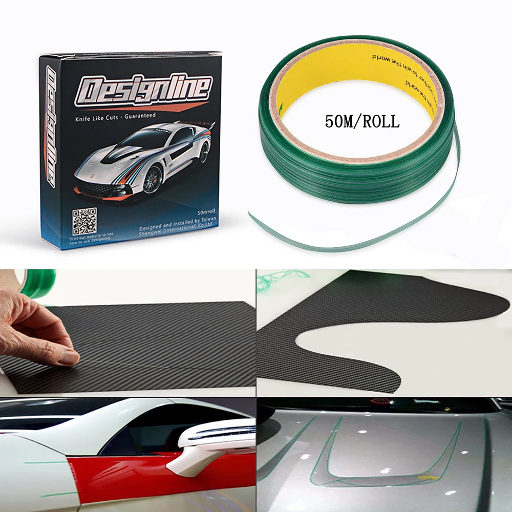 

EHDIS Vinyl Car Wrap 50M Sticker Cut Knifeless Tape Design Line Carbon Film Cutter Tape Car Styling Sticker Accessories Tool