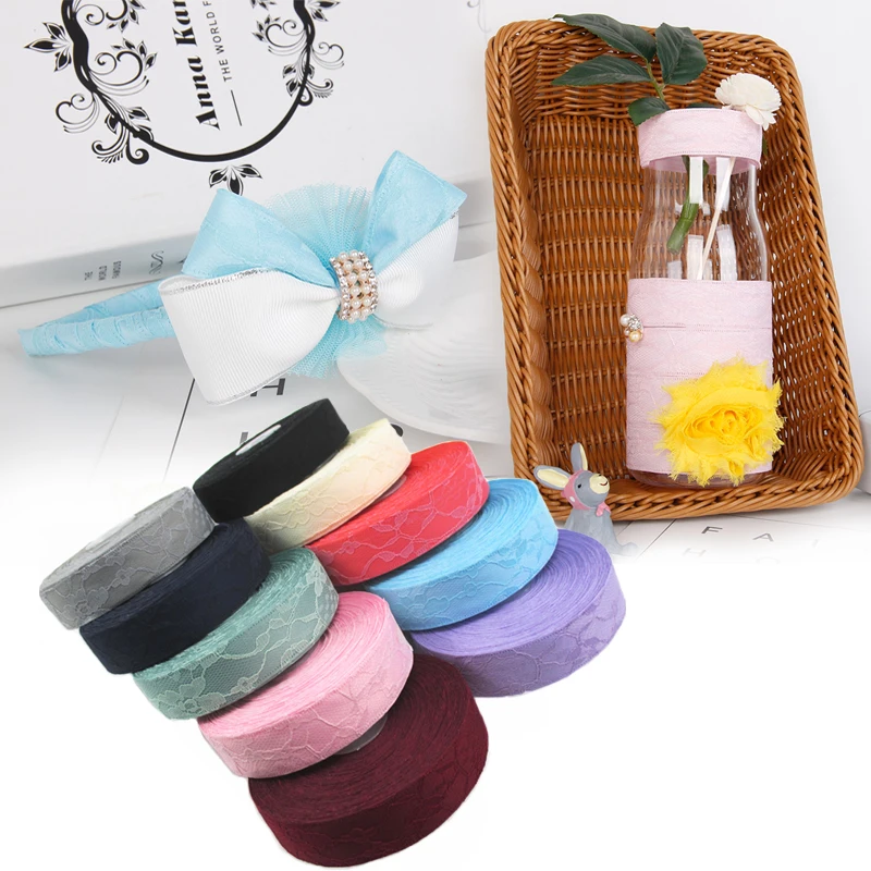 

David accessories 1'' 25mm flowers series printed lace ribbon 25 yards,DIY handmade materials,wedding gift wrap,25Y52400