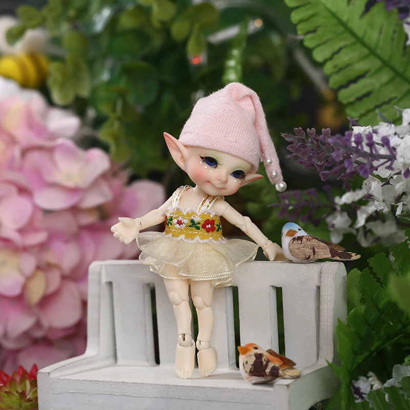 Realpuki Pupu Бесплатная доставка кукла фэйрленд ФЛ BJD 1/13 розовая улыбка эльфы игрушки