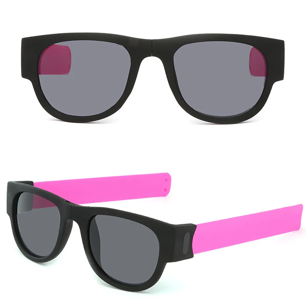 Hot Pink Солнцезащитные очки Для женщин Поляризованные Пластик солнцезащитные очки для женщин мужской браслет вождения очки оснастки браслеты вождения очки K523 - Цвет оправы: Hot Pink