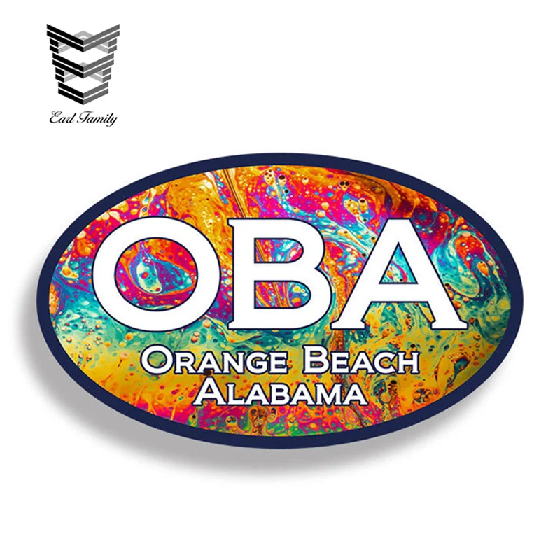 

EARLFAMILY 13cm X 7.9cm Orange Beach AL Alabama LAVA Sticker Decal Car Truck Cup Laptop Window Bumper Waterproof Car Stickers