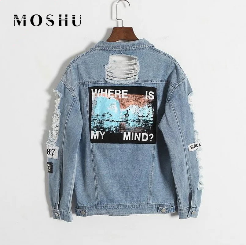 

Autumn Casual Women's Denim Basic Jacket Lapel Pockets Hollow Out Female Coat Where Is My Mind Light Blue Outwear Plus Size