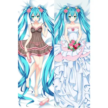 

Anime Hatsune Miku pillow Covers Hatsune Miku Pillow case Sexy 3D Double-sided Bedding Hugging Body pillowcase Customize HK08A