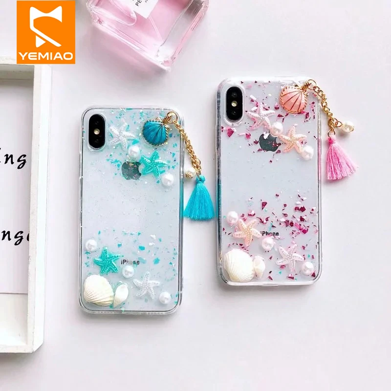

Sea Shell TPU Case For iPhone X 7 8 Plus 6Plus Transparent Clear Silicone Cover For iPhone XS Max XR 6 6S Plus Phone Case