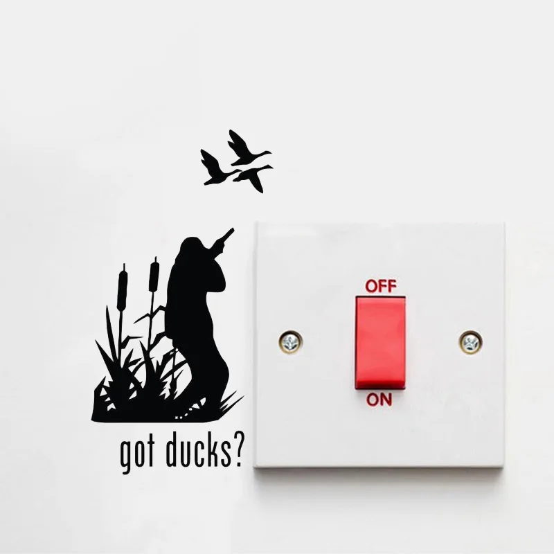 Us 1 13 40 Off Got Ducks Hunting Wall Decor Vinyl Switch Sticker Creative Wall Stickers Home Decor Living Room A2138 In Wall Stickers From Home