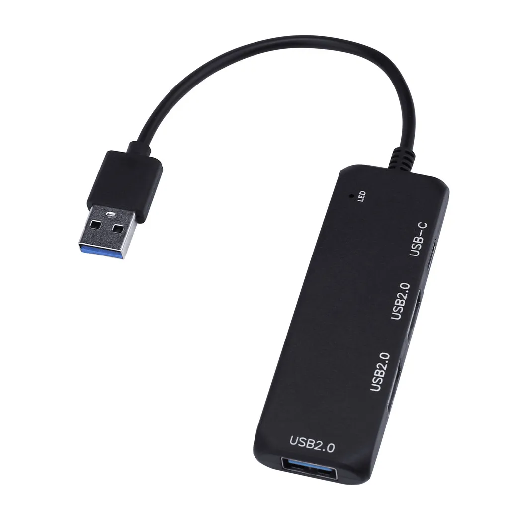 Ouhaobin USB/Тип-C 2,0 концентратор ультра-тонкий дизайн прозрачный USB/Тип-C 2,0 чип 4 Порты и разъёмы сигнала Hub сделано для Windows/Mac OS 404#2