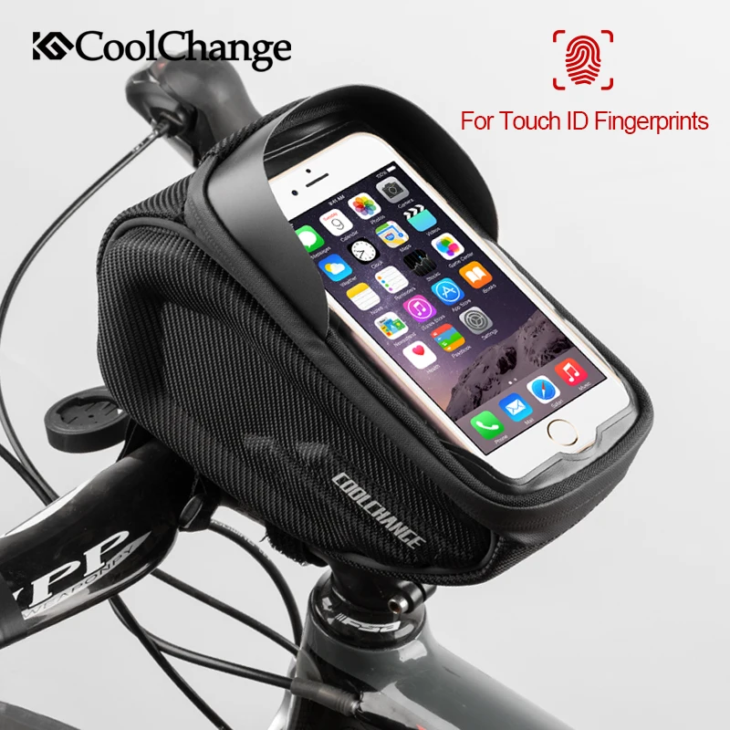 

CoolChange Bicycle Bag Waterproof Touch Screen Cycling Handlebar Bag Reflective Phone Touch Screen MTB Bike Bag Accessory