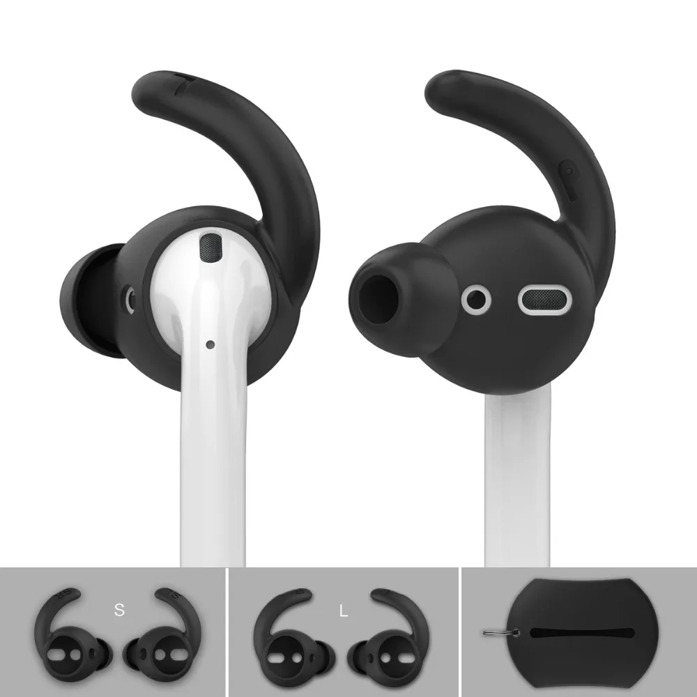 Для Airpods 2 силиконовый чехол+ наушники с защитой от потери, наушники, защитный бокс для Apple аксессуары для Airpods