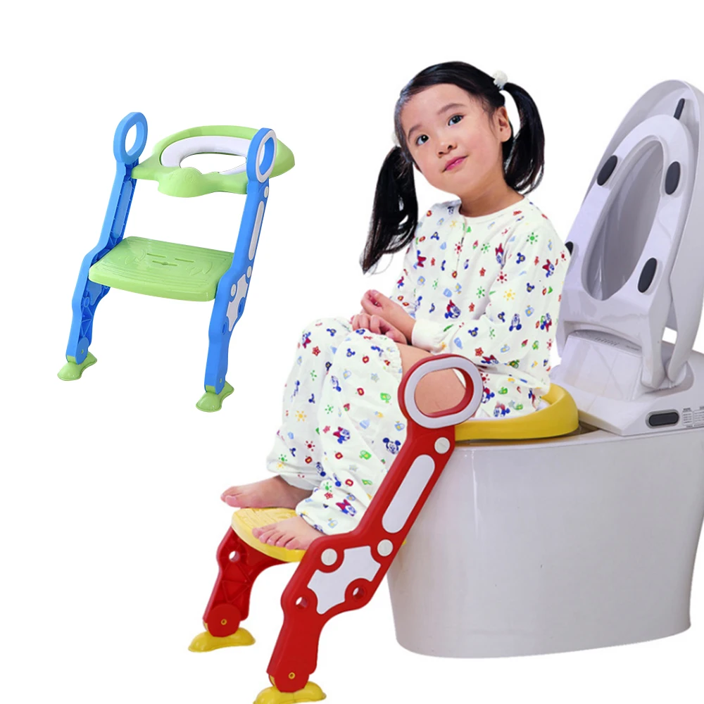 

Baby Toilet Seat Potty Training With Adjustable Ladder Baby Potty Chair Folding Toilet Trainers Seat Step Stool Pot For Children