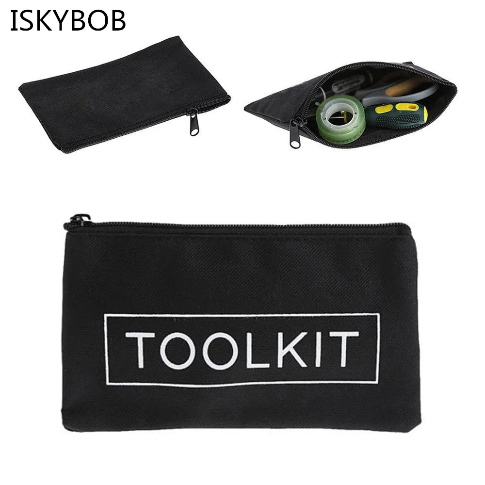 

Black Oxford Cloth Tools Set Bag Zipper Storage Instrument Case Pouch Waterproof Multifunction Oxford Cloth Folding Wrench Bag