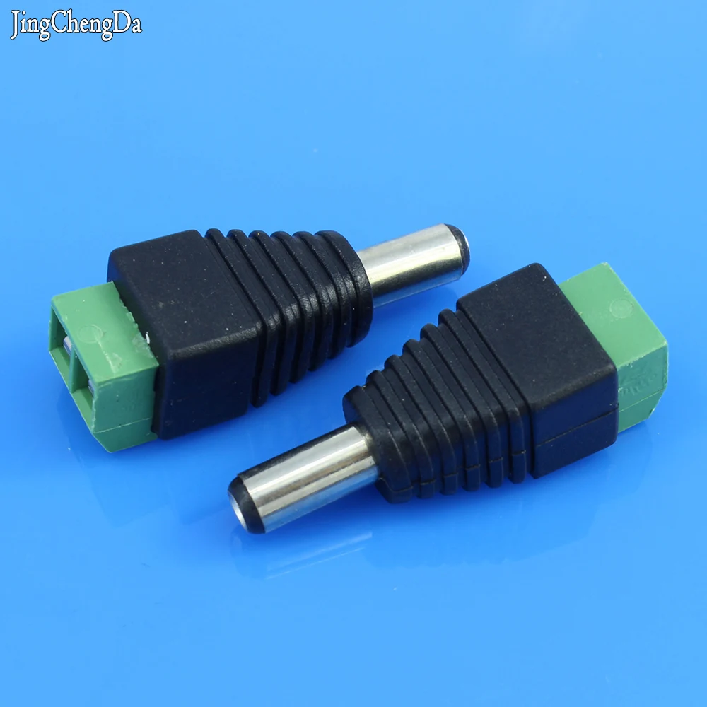 JCD 10pcs Male DC Power Plug Connector 2.1mm x 5.5mm 5.5*2.1mm (Screw