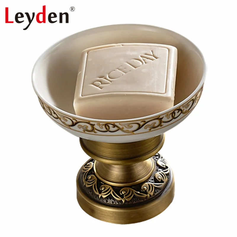 Leyden античный латунный/ORB держатель для мыла винтажный керамический посуды резной