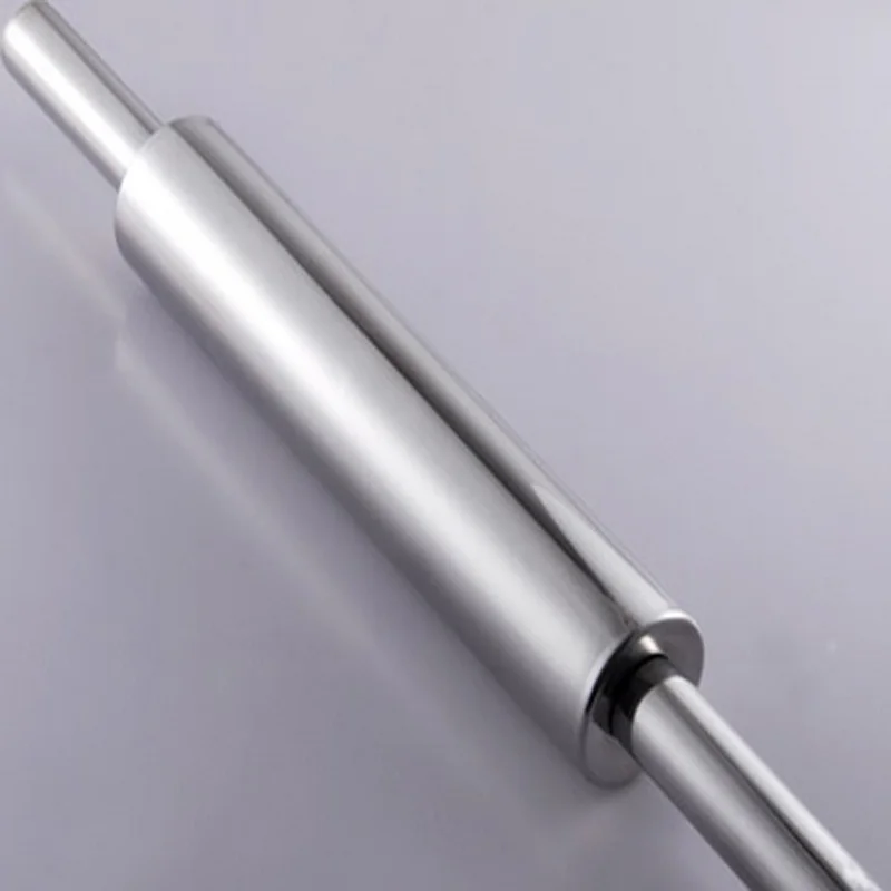 

1 Pcs 43 Stainless Steel Fondant Rolling Pin Baking Rough Clay Pizza Pasta Roller Non Stick Baking Tools Accessories