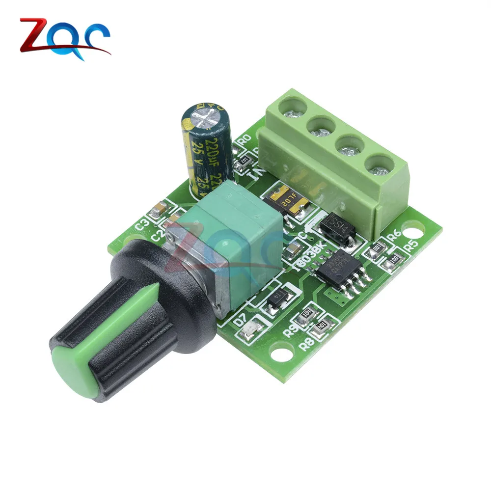 

DC 1.8V 3V 5V 6V 12V 2A Motor Speed Controller PWM Low Voltage Motor Speed Control Switch PWM Adjustable Drive Module 1803B