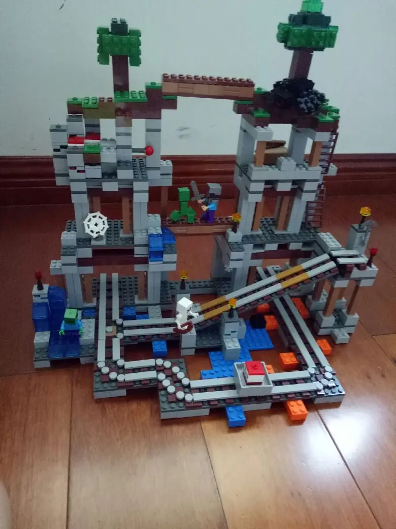 

Surprise Compatible With 21118 The Mine Building block enter the darkness of The Mine My world whit track Pixel Bricks Kids Toy