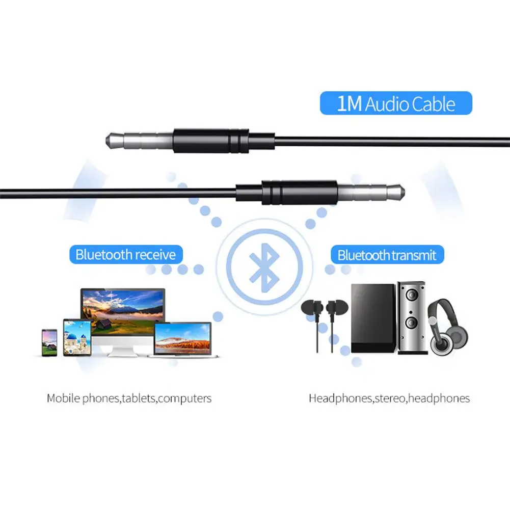 2 в 1 USB СВЕТОДИОДНЫЙ светильник дисплей Bluetooth 5,0 передатчик приемник Компьютер ТВ динамик автомобиля 10 Мбит/с скорость беспроводной аудио адаптер