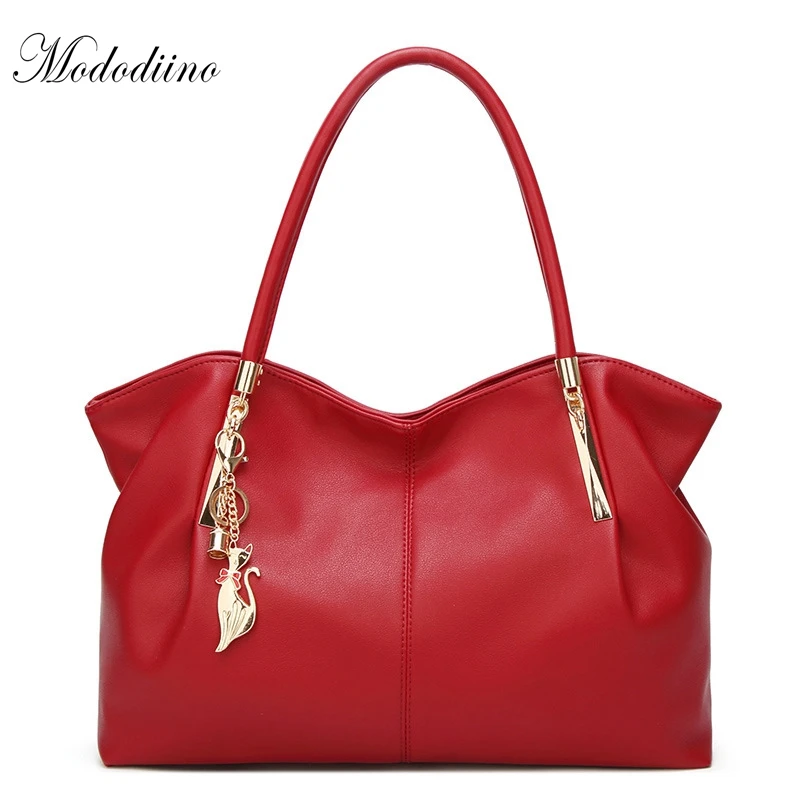 

Mododiino PU Ladies Handbag Luxury Lady Shoulder bag 2018 New Designer Women Bags Soft Leather Totes Vintage Handle Bags DNV0573