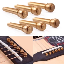 6PCS Copper Metal Brass Acousitic Guitar Bridge Pins String Nail Pin Pegs for Guitar Part DIY Accessories 6PCS Copper Metal Brass Acousitic Guitar Bridge Pins String Nail Pin Pegs for Guitar Part DIY Accessories