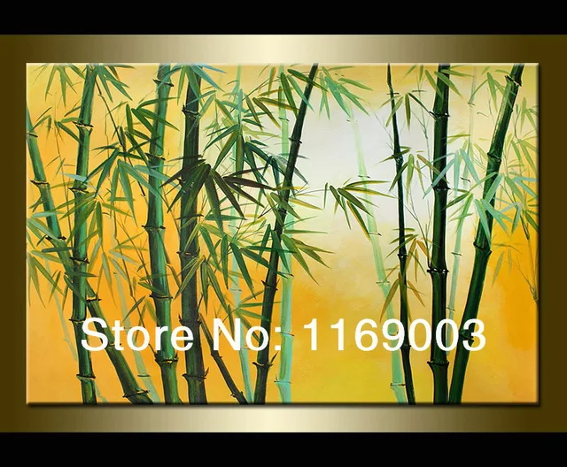 cheap abstract modern canvas wall art hand painted large bamboo oil