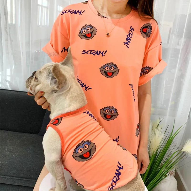 

Pet Matching Clothes For Small Medium Dogs TShirt French Bulldog Pets Dogs Clothing For Dog Costume Cotton Pet Shirt Ropa Perro
