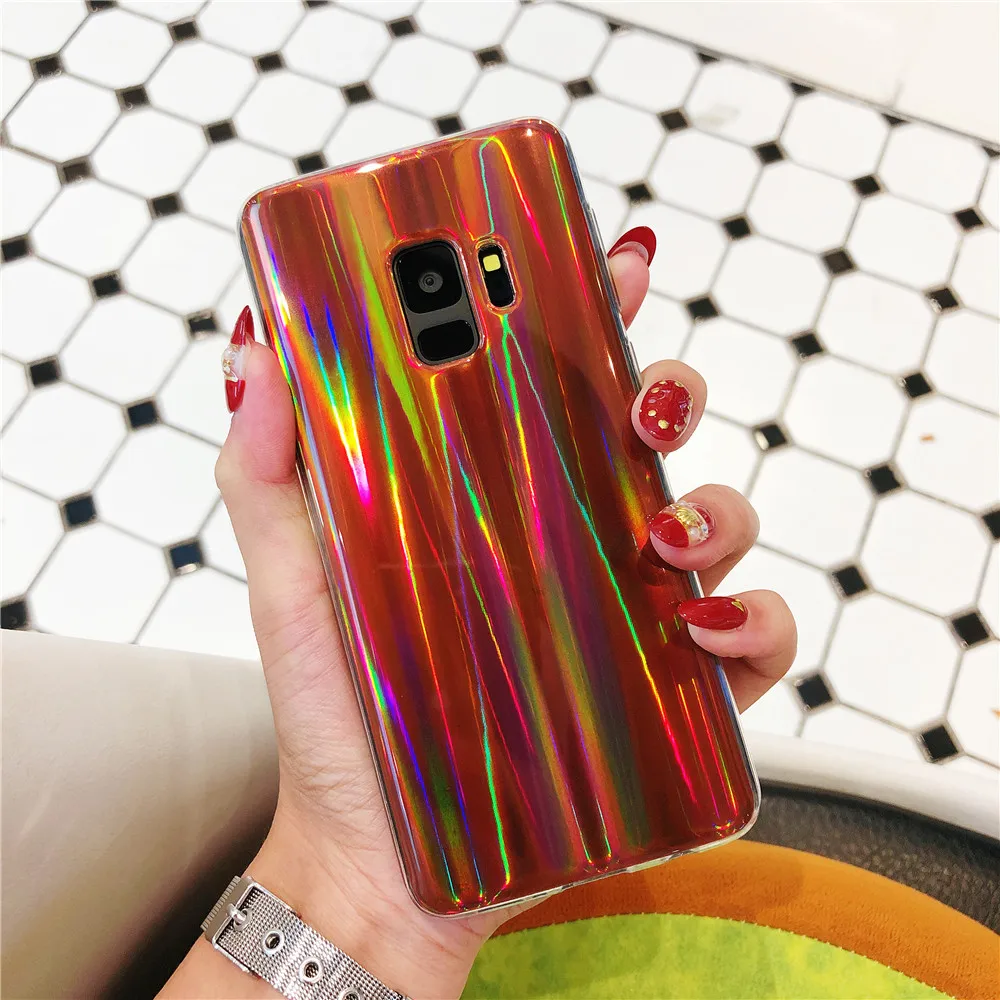 Case For Samsung Galaxy S9 S8 Plus Note 8 A3 A5 2017 Cover Aurora Colorful Glitter Soft Case For Samsung J2Pro J4 J6 2018 A6 A8  (18)
