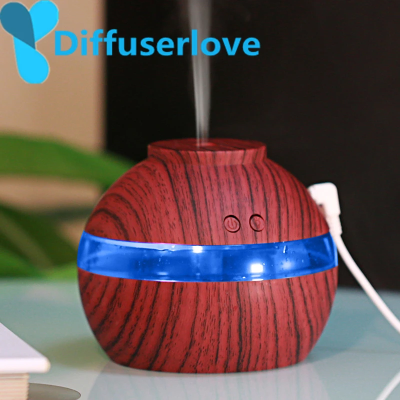 

Diffuserlove USB Humidifier 300ml Aromatherapy Essential Oil Diffuser Ultrasonic Aroma Mist Make With 7 Color LED Light
