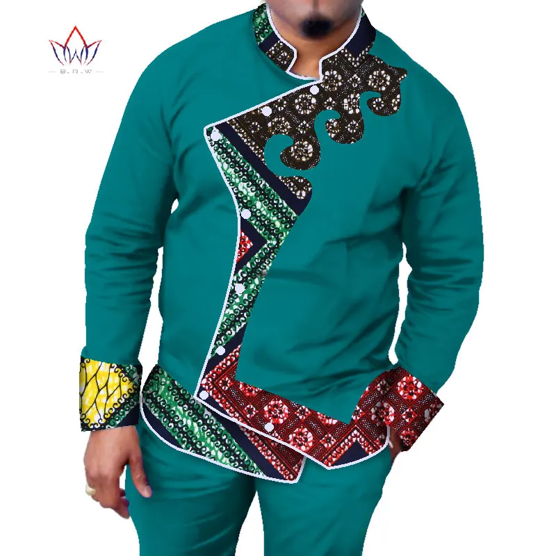 2019 натуральная осень 5xl мужская африканская одежда с длинным рукавом Дашики мужские 2 шт. плюс размер африканская мужская хлопковая одежда