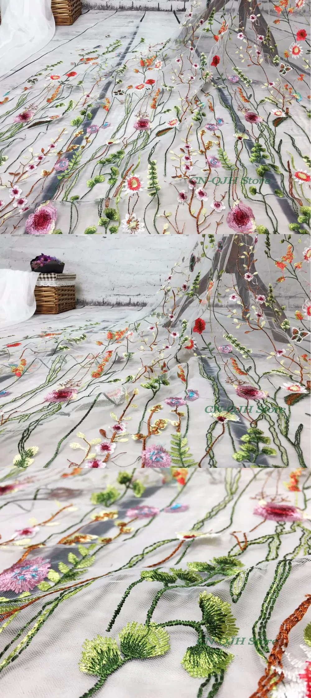 Топ французский Тюль многоцветный водная трава вышивка кружевной ткани Африканский 3D Цветочный DIY вышитые свадебные платья ткань материал