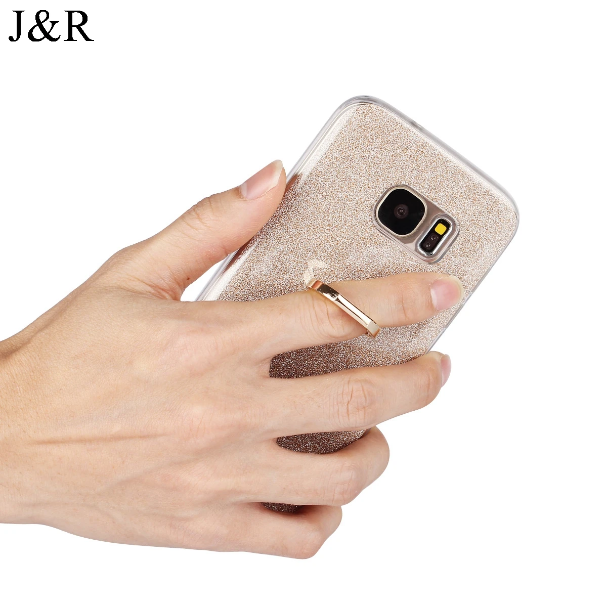 Чехол для Samsung Galaxy S7 G930 G930F Bling ТПУ мягкий блеск Шинг защитный с палец кольцо 5.1&quot |