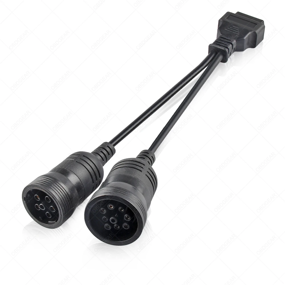 Universal Pvc Diagnostic Adapter Obd2 Scanner Truck Diagnose Interface Female Adapter Cable Scan Tool 16 Pin Obd2 9 Pin Diagnostic Scanner Tool