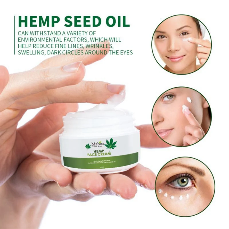 Natural Organic Hemp Seed Oil,Vitamin C,E Facial Moisturizer-For Sensitive,Dry and Oily Anti-wrinkle Anti-aging Skin Care Beauty