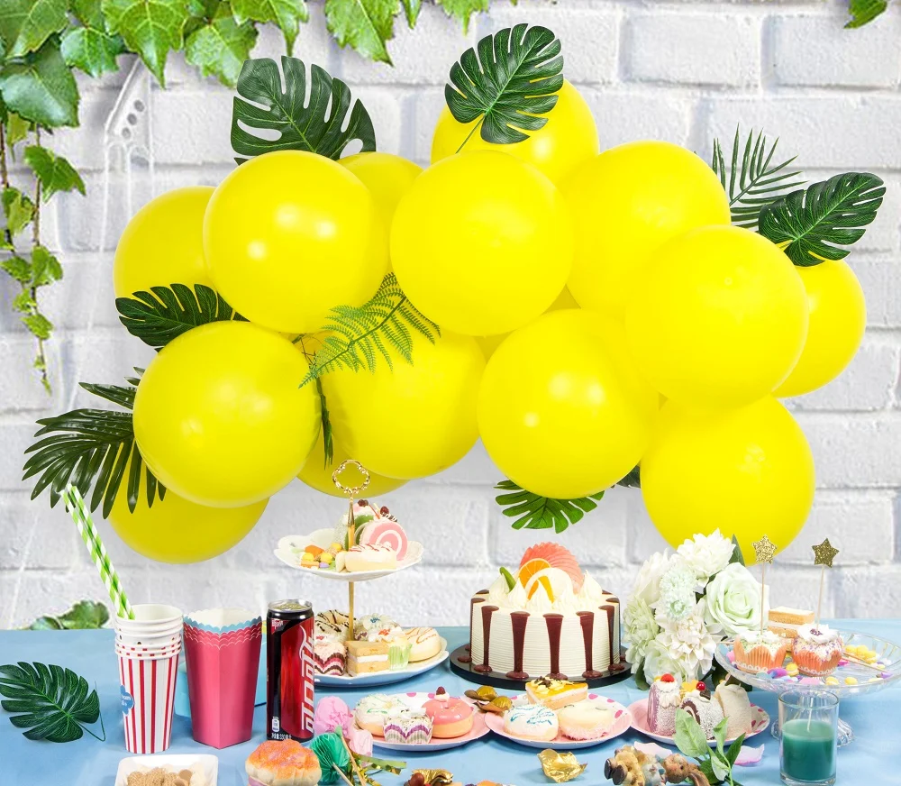 Hawaiian Summer Beach Party Decorations Green Yea And Yellow
