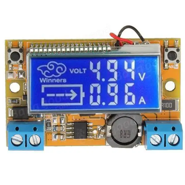 DC-DC Step Down Power Supply Adjustable Module With LCD Display With Housing Case