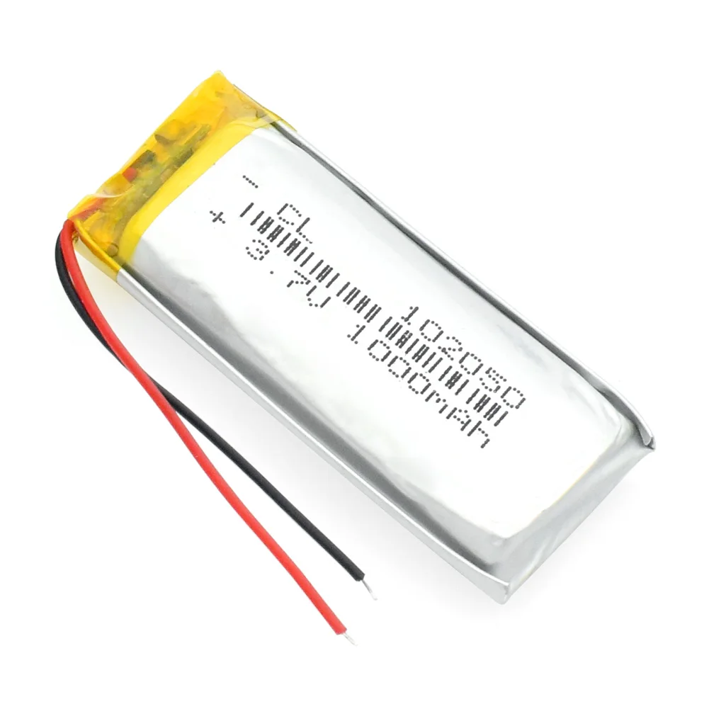 1/2/4x Перезаряжаемые 3,7 V 1000mAh литий-полимерный Батарея 102050 литий-полимерный аккумулятор Батарея с печатной платой MP3 MP4 MP5 gps акумуляторная батарея