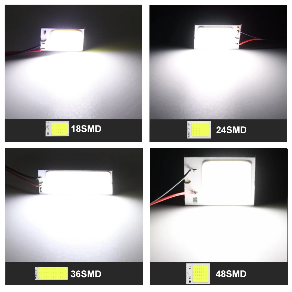 2 шт. C5W Led Панель гирлянда BA9S T4W T10 адаптер Купол Чтение светильник карта лампа COB Автомобильные светодиоды с чипом Подсветка салона дневные ходовые огни 12V белый авто лампы