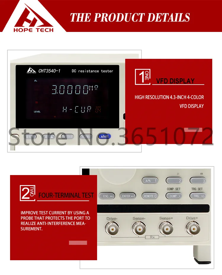 CHT3540-2 DC тестер сопротивления с дешевой ценой быстрая