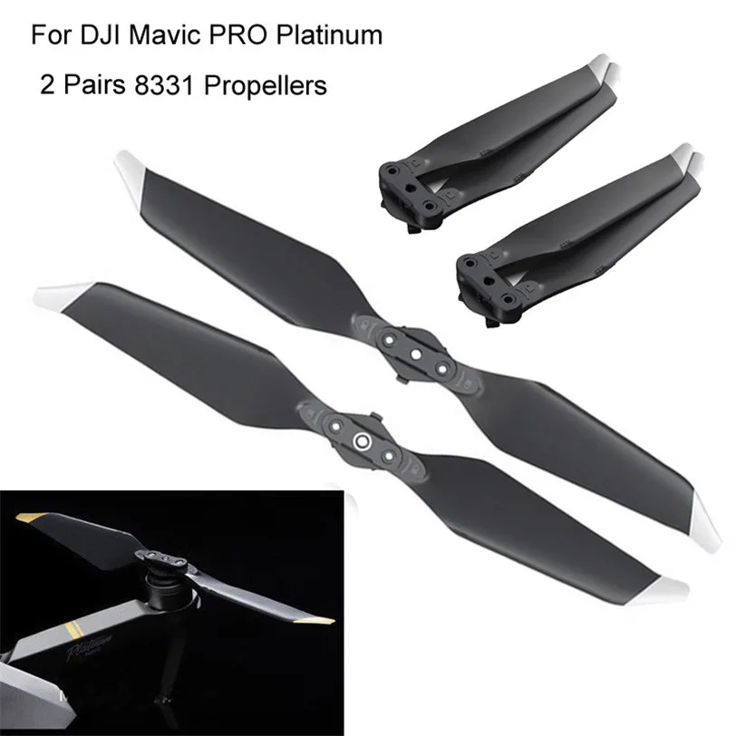 HIPERDEAL 4 шт. 8331 Пропеллер для DJI Mavic Pro 2 Аксессуары для DJI Mavic Pro Platinum малошумные быстросъемные пропеллеры# M