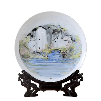 

Beautiful Wuyuan Village Scenery Ceramic Plate Jingdezhen Zhang Ping's original hand-painted Porcelain Plate