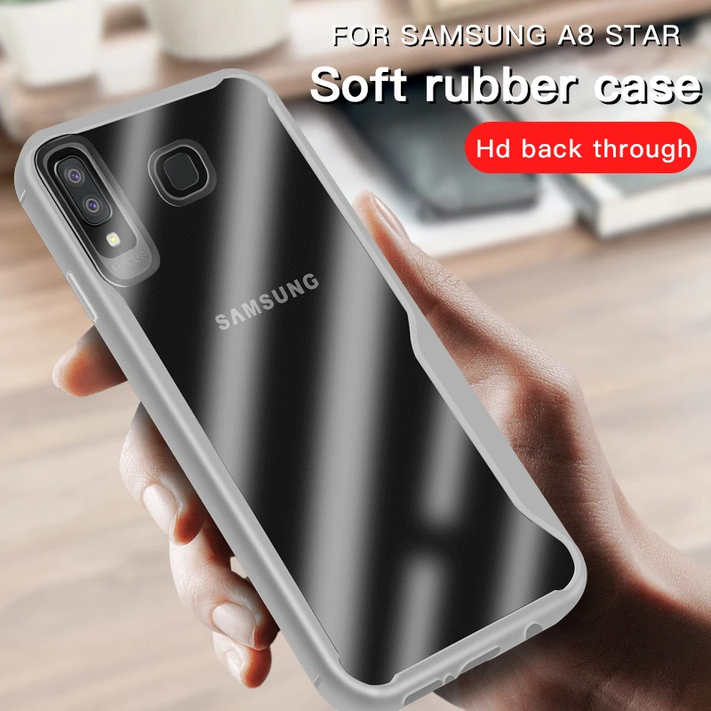 GKK Case for Samsung A9 2018 A9S Transparent Soft TPU Full-body Protection Anti-knock Crystal Glossy Back Cover Coque |