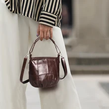 Cobbler Legend, винтажная сумка-ведро, женская сумка на плечо из натуральной кожи, женская сумка для покупок, брендовая дизайнерская женская сумочка