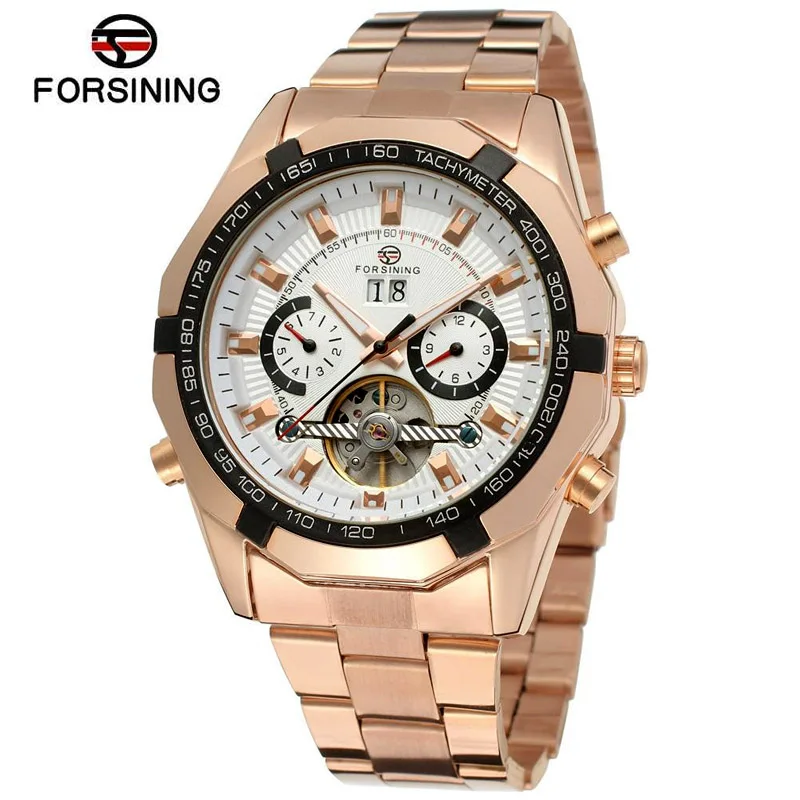 2018 Forsining Мужские автоматические механические Tourbillon часы Топ бренд 8 цветов для