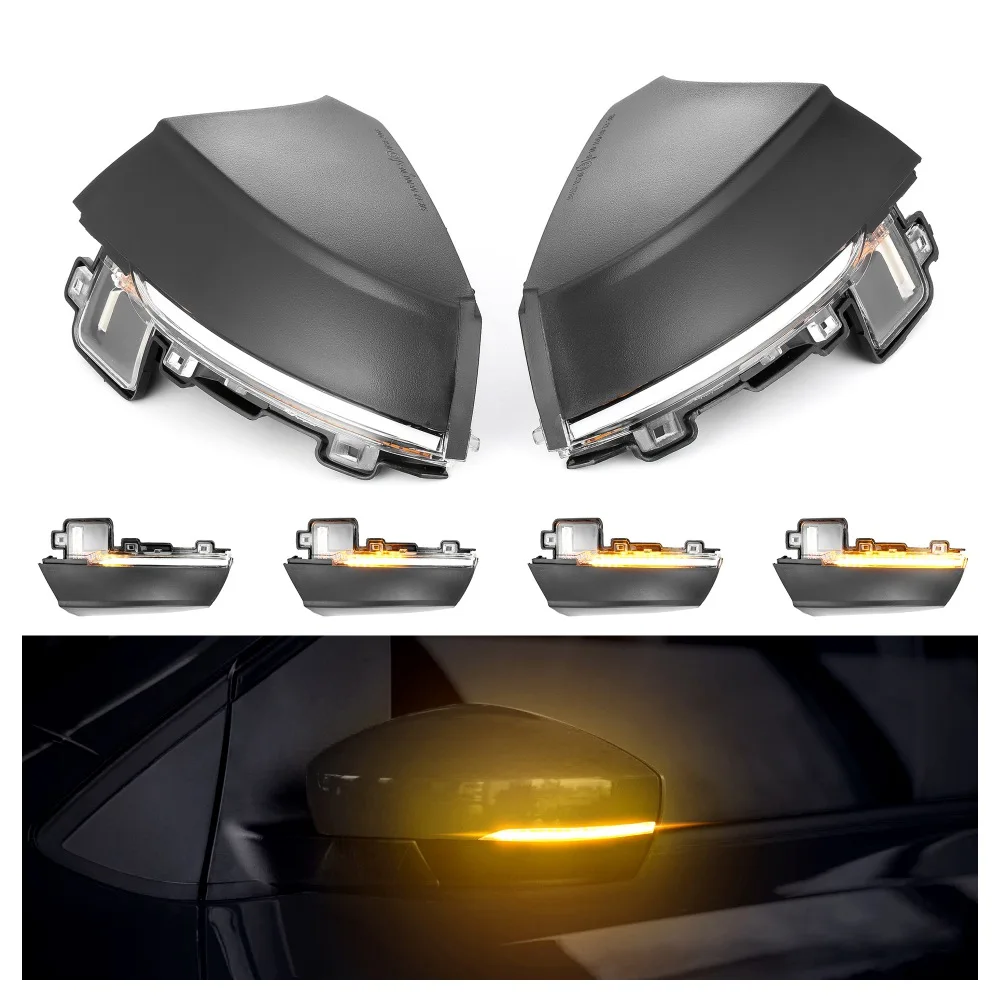 

For Volkswagen VW POLO MK5 6R 6C 2009-2013 2014 2015 2016 2017 Dynamic LED Turn Signal Light Side Wing Mirror Indicator Blinker