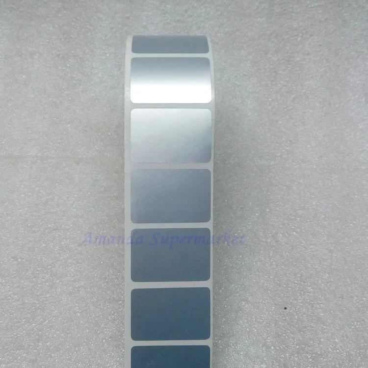 Label Sticker 30 x 20 mm 1000 Pieces/Roll Silver Sticker Silver PET Label Waterproof Tearproof Oilproof Barcode