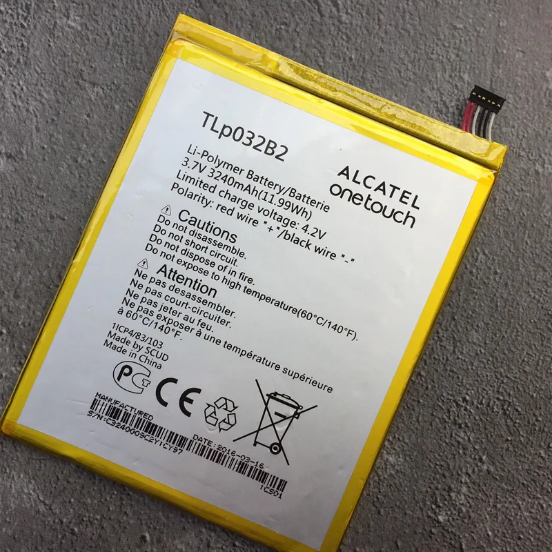 100% Новинка Высокое качество 3240 мАч TLp032B2 TLp032BD батарея для ALCATEL Onetouch Pop 7 P310A P310 Pixi 9006W