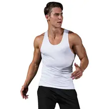 Мужская майка для бега, спортивный свитер компрессия мышц, Спортивная рубашка без рукавов для бега, мужская летняя дышащая майка для фитнеса